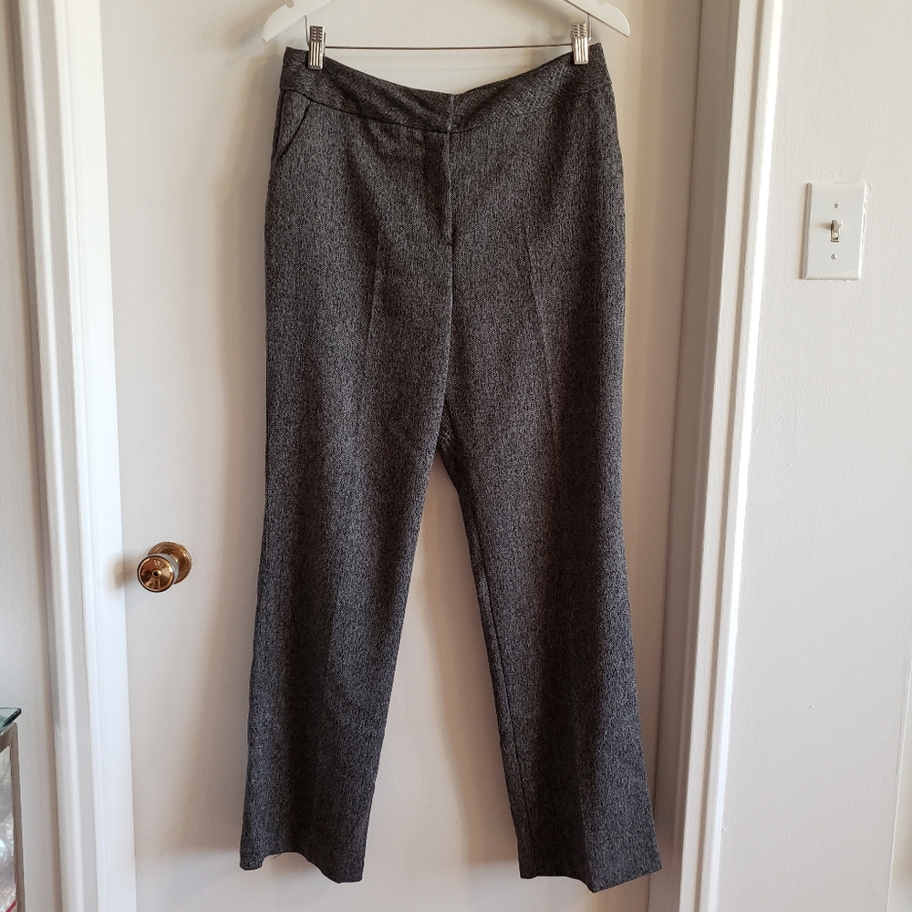 Investments Grey Business Attire Dress Pants Luxury Flattering Stretch Women 10R